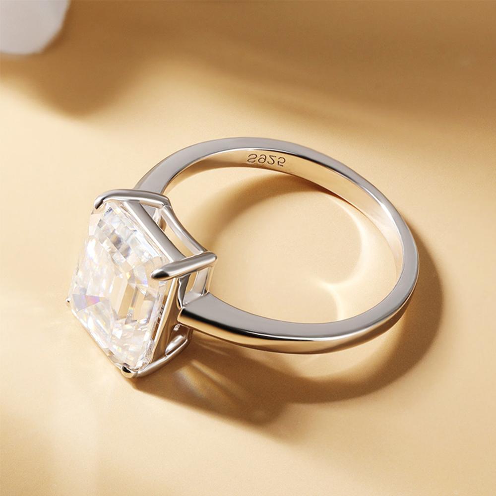 1-4CT Radiant Cut Moissanite Engagement Ring GRA Certified   CopperSolitaire Diamond Wedding Bands for Women Jewelry