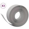 VidaXL Bordures de jardin 3 pcs gris 10 m 20 cm polyéthylène 3155453