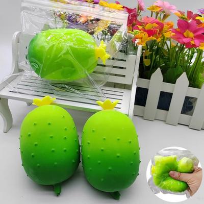 Stressabbau Simulation Gurke Spielzeug Anti-Angst Cartoon Wassermelone Quetschspielzeug Dehnbares Gemüse Fidget Sensorisches Spielzeug Büroangestellter Geschenk