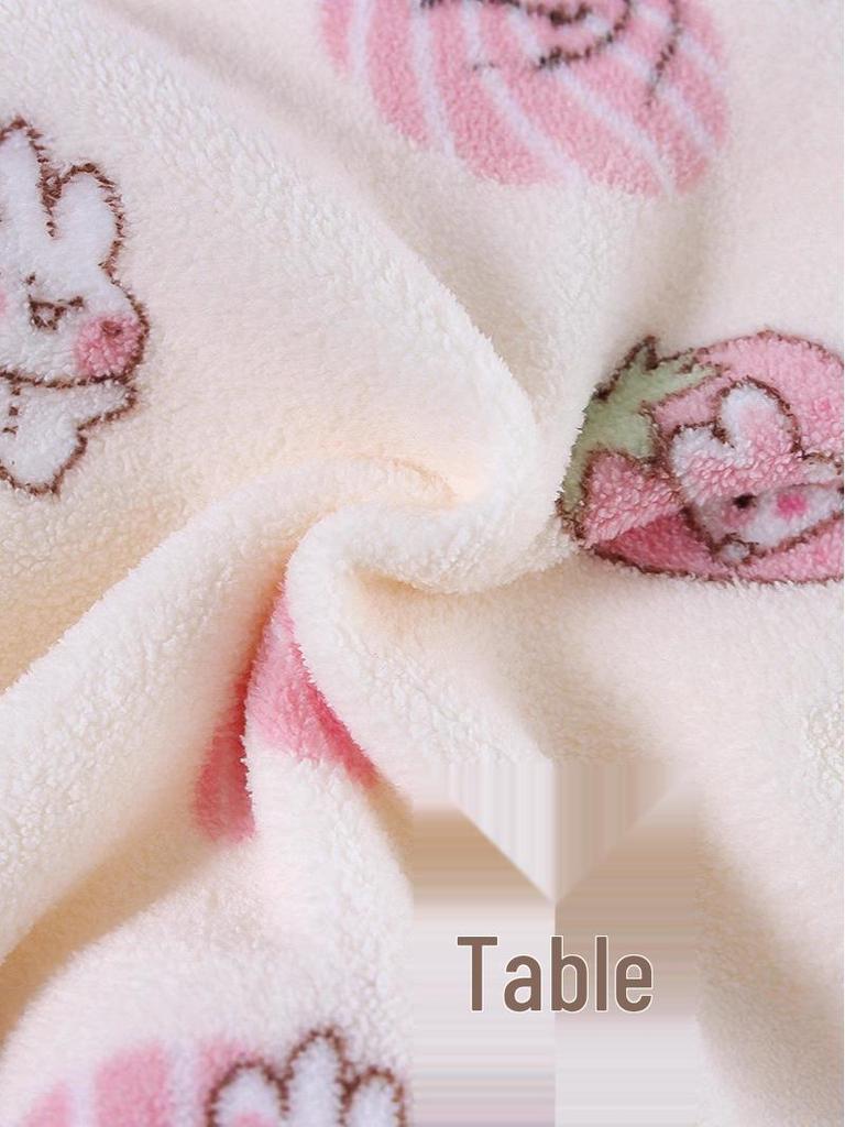 Infant Girls' Flannel Pajama Set - Autumn/Winter Toddler Homewear, Two-Piece