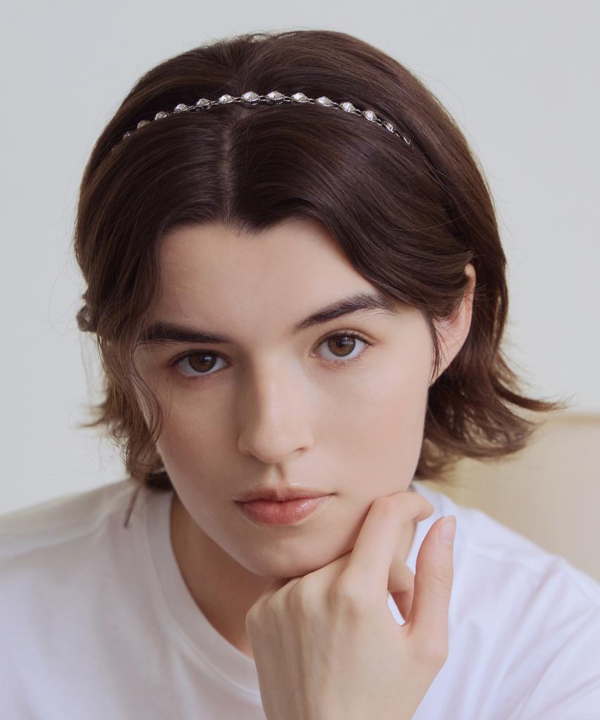 Ice Garden A.508 Round Shape Crystal Embellished Hair Band