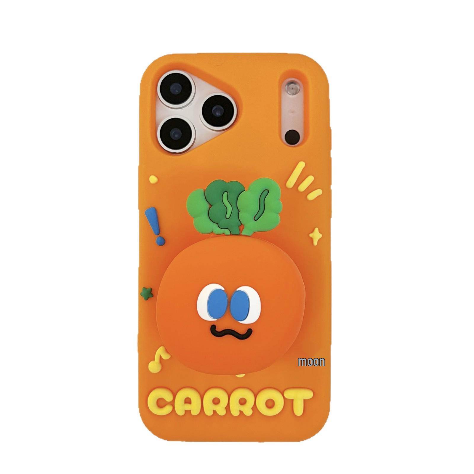 

Suitable for Apple 17 Pro Max Stand Carrot Phone Case iPhone 17/16/15/14/13 3D Anti-fall iPhone 13/14/15