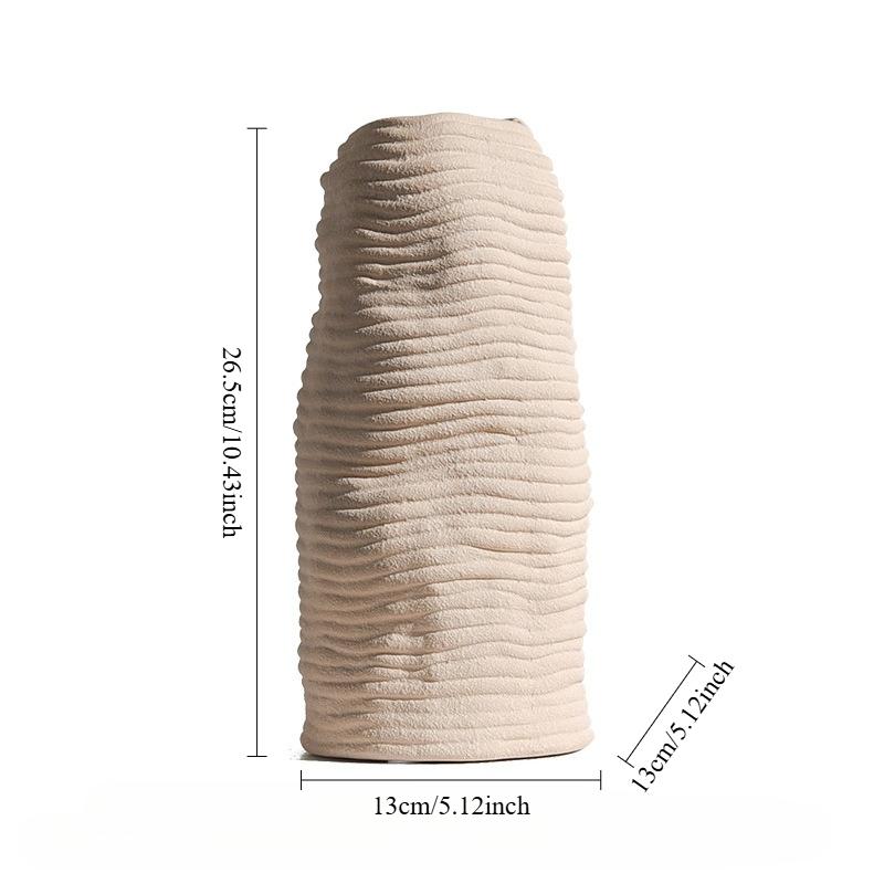 Nordic Abstract Ceramic Texture Vase,retro Wabi Sabi Style Flower Arrangement Ornaments,living Room Bedroom Entrance Decoration