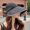 New summer sunscreen hat women's foldable sunshade bucket hat cycling anti-purple line empty top sun hat