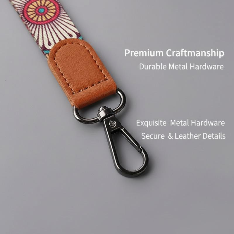 Laccetto per Cellulare Vintage Bohemien con Cinturino Regolabile al Collo Anti-Perdita con Clip Universale per Custodia iPhone