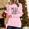 Women's Round Neck Top Printing Thickened Plush Cashmere Warm Long Top