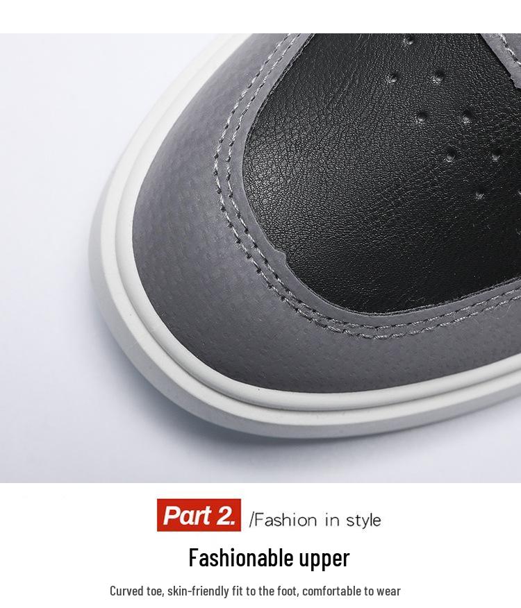 2024 Men's Casual Breathable Skate Shoes - Trendy, Versatile, White Sneakers for Teens & Students