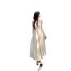 Hepburn style suspender dress summer 2026 new French celebrity temperament waist thin medium and long pleated skirt