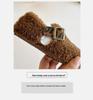 Winter Warm Fleece Baby Shoes: Soft Sole, Closed Heel, Thick Cotton for Girls