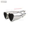 Universal Heart Shaped Car Exhaust Tail Pipe Muffler 2.5 Inch Heart Edge Car Stainless Steel Outlet Muffler Tip Pipe