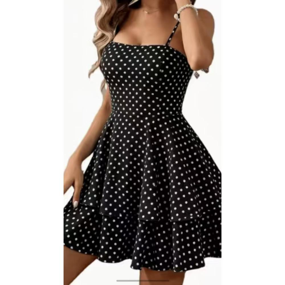 Neues Damen-Trägerkleid für Frühling und Sommer, rückenfrei, mit Schleife, kurz, sexy