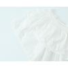 Timeless V-Neck Lace Trim French Ruffle Shirt – Sweet, Small, 2026 Style with Two Color Options, Short Sleeves