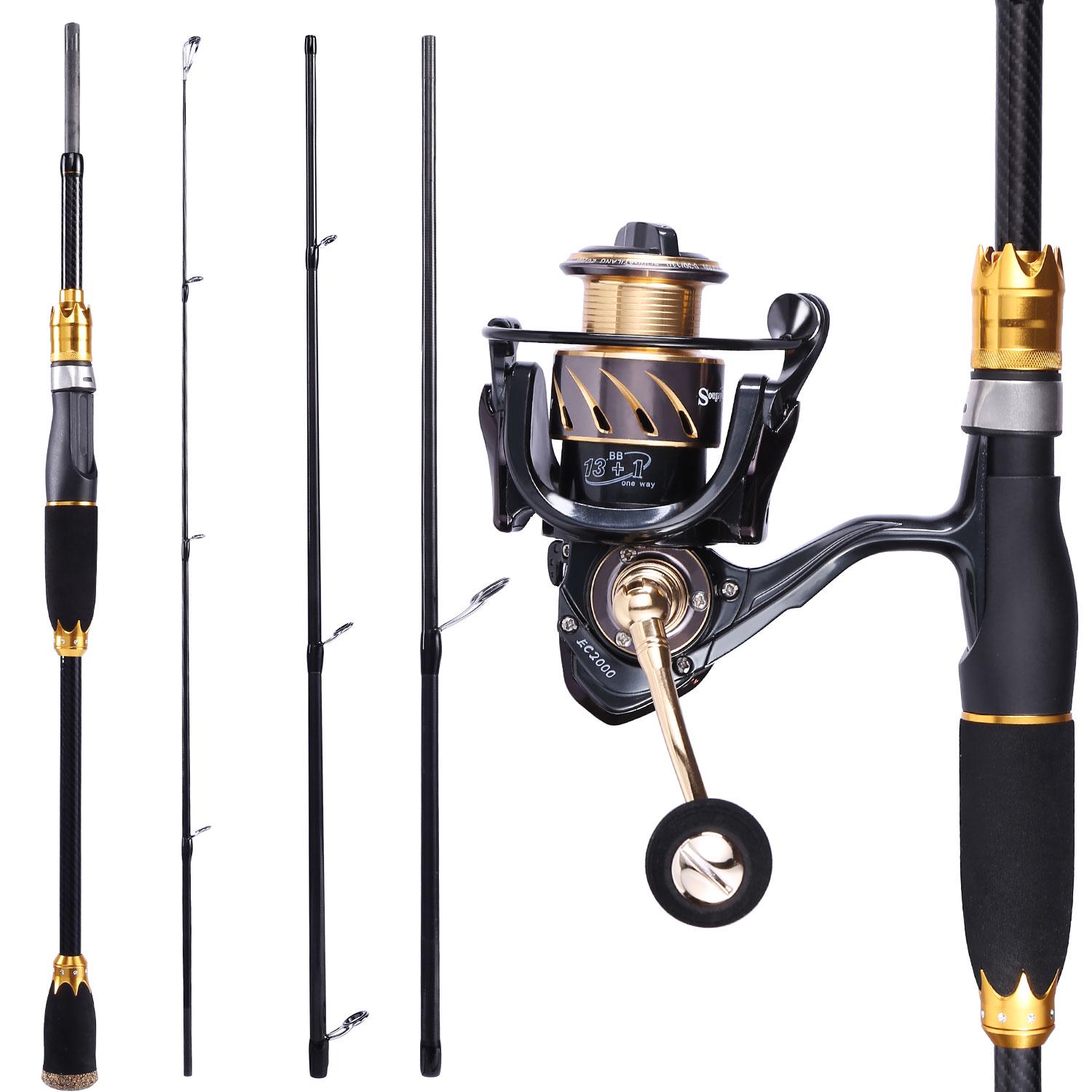 

Комбинированные удочки и катушки. Удочка со спиннинговой катушкой 13+1 BB для туристической рыбалки. 1.8M rod and EC2000