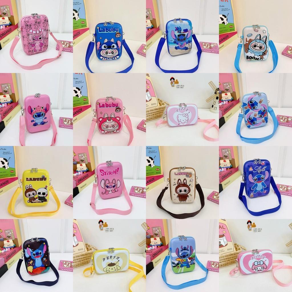 Eva Material Cute Stitch Hello Kitty Print Design Kids Student Crossbody Bag With Breathable Waterproof Design For School And Daily Use