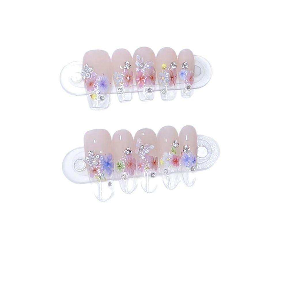 Hand-woven Armor Spring and Summer New Butterfly Love Flower High-end Ice Petal Cat Eye Nail Art Sheet