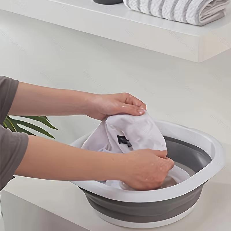 Collapsible Tub Wash Basin Laundry Baskets Space Saving For Dishing Fruit Camping Hiking Home Use