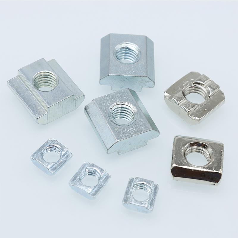 50/100pcs/lot T Block Square Nut M3 M4 M5 M6 M8 T-Track Sliding Hammer Nut for 20 30 40 45 Aluminum Profile Slot Connector Accessor