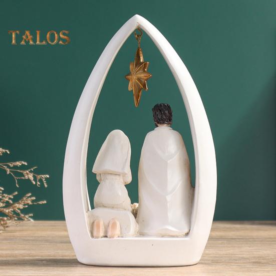 Heilige Familie Harz Figurine Krippen Advent Statue Joseph Jungfrau Maria Geburt von Jesus Skulptur Home Office Desktop Dekoration Ornament