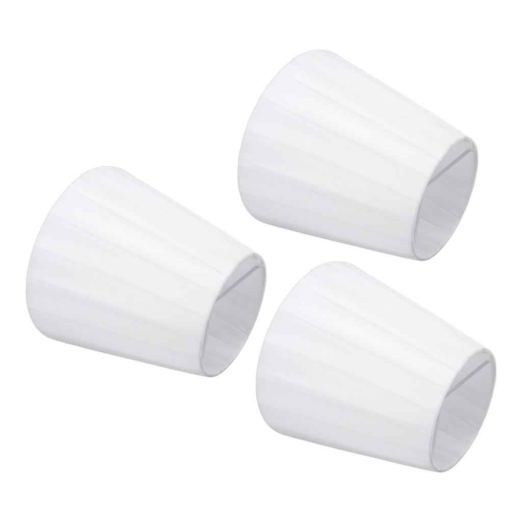 3pcs Fabric Lampshade Pleated Clip On Decorative Lamp Shade for Wall Table Lamp Modern E14 Candle Ch