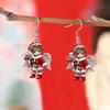 Cross-border new cartoon angel doll earrings flat acrylic Christmas pendant little angel earrings jewelry