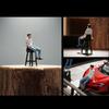 1/64 Scale Miniature Resin Sitting People Figurine Handcrafted With Detailed Painting For Home Decors And Model Displays