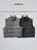 APO Heren Grensoverschrijdend Witte Eendendons Wintervest - Warm, Los, Opstaande Kraag Casual Gilet