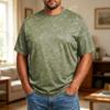 Men's Big Size Comfortable Breathable Casual Loose Fit T-Shirt Soft Fabric Crew Neck Short Sleeve Top for Everyday Wear