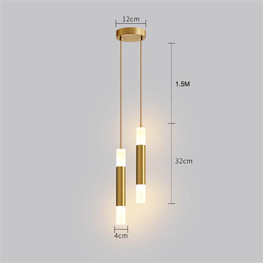 NEW Acrylic Bedroom Bedside LED Pendant Lamps Black Golden Long line hanging Light Island Bar Counter Shop Kitchen Pendant Light