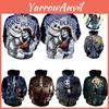 Nightmare Before Christmas Hoodie Pullover Sweatshirt mit Jack und Sally Design