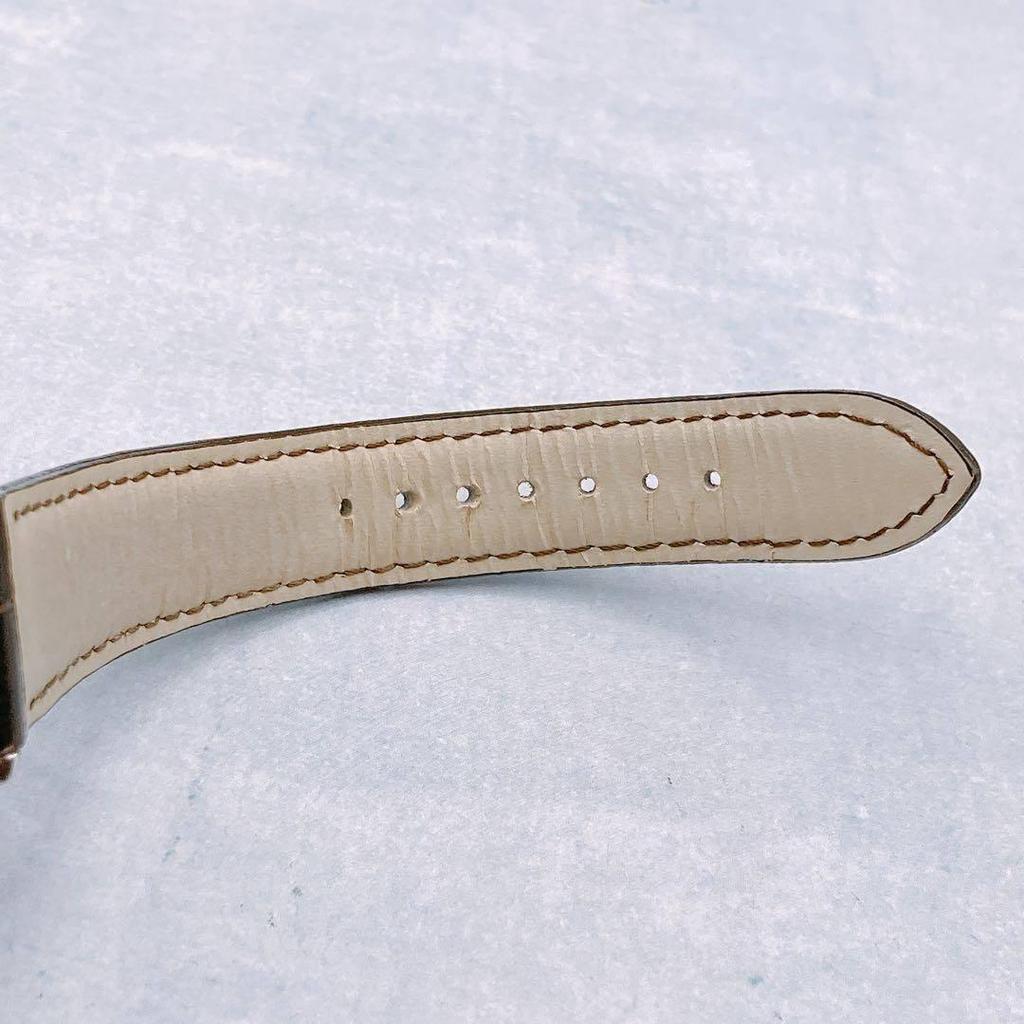 Used [Working item] Good condition EMPORIO ARMANI stainless steel watch square men's Emporio Armani orange beige brown