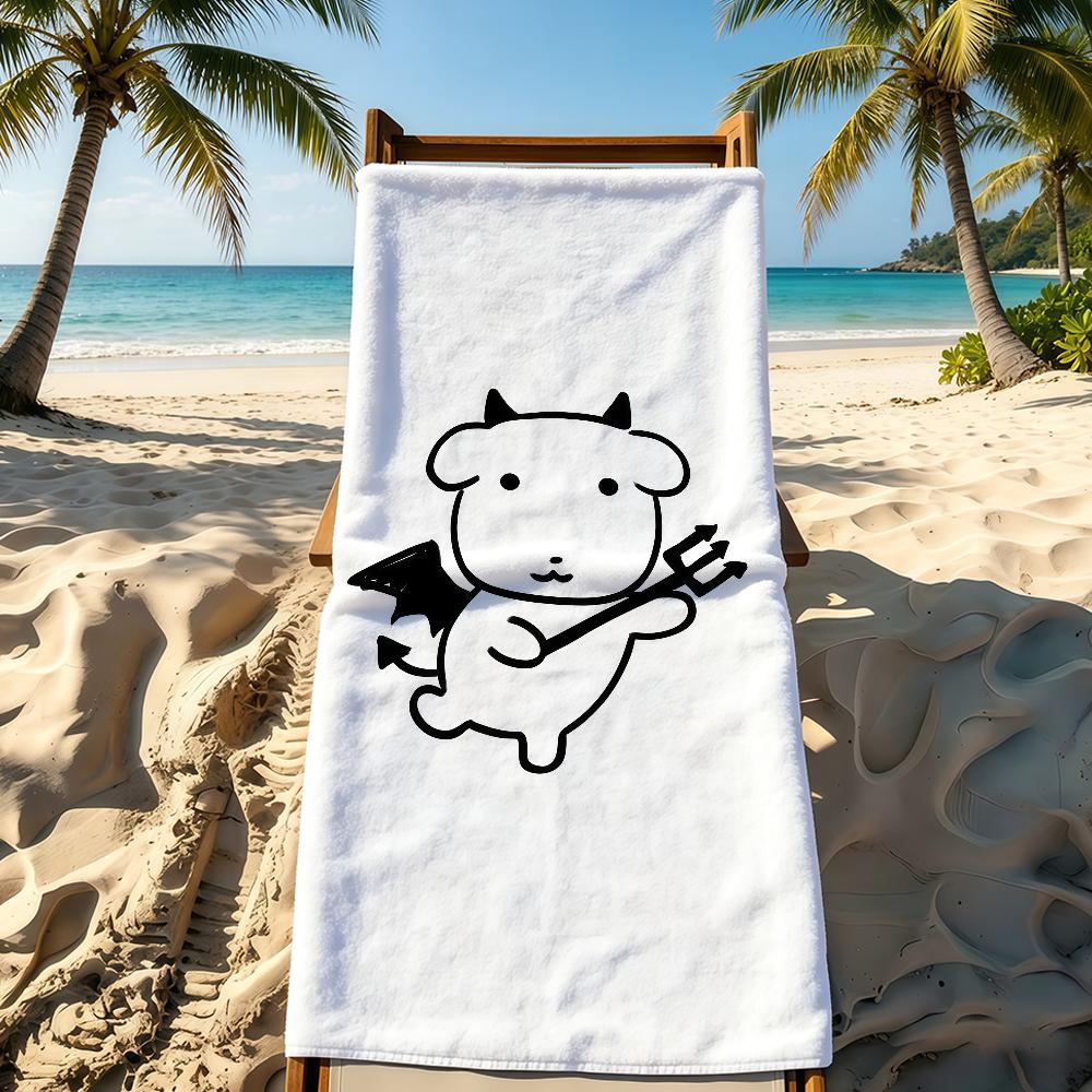 Cute GANADI Anime Towel For Outdoor Camping Beach Towel Super Absorbent Quick-Drying Summer Towel