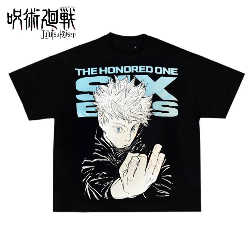 

2026 Fashion Breathable parent-child Short-sleeved Comfortable shirt Jujutsu Kaisen Anime Print High-quality oversized T-Shir... S разноцветный
