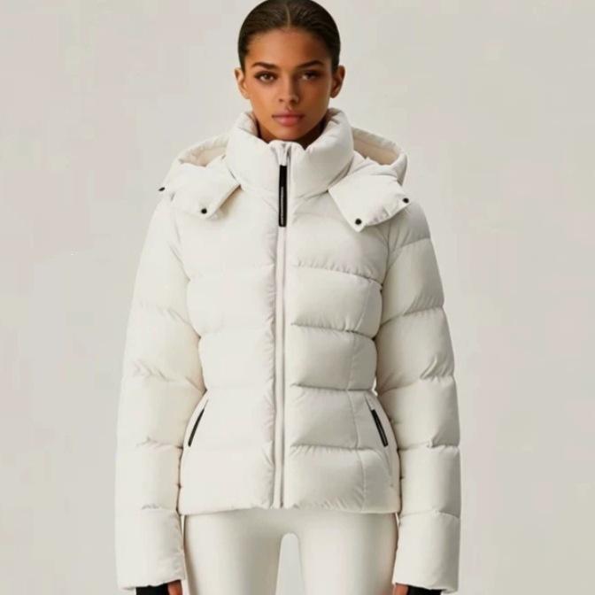 Winter new down cotton clothes women's short hooded slim and thin versatile commuter warm bread jacket