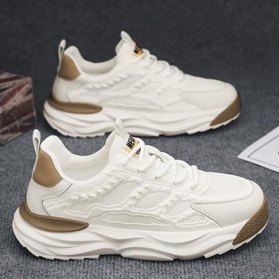 Summer Men's New Breathable Mesh Shoes, Thick Soled Sports Shoes, Casual Dad Shoes