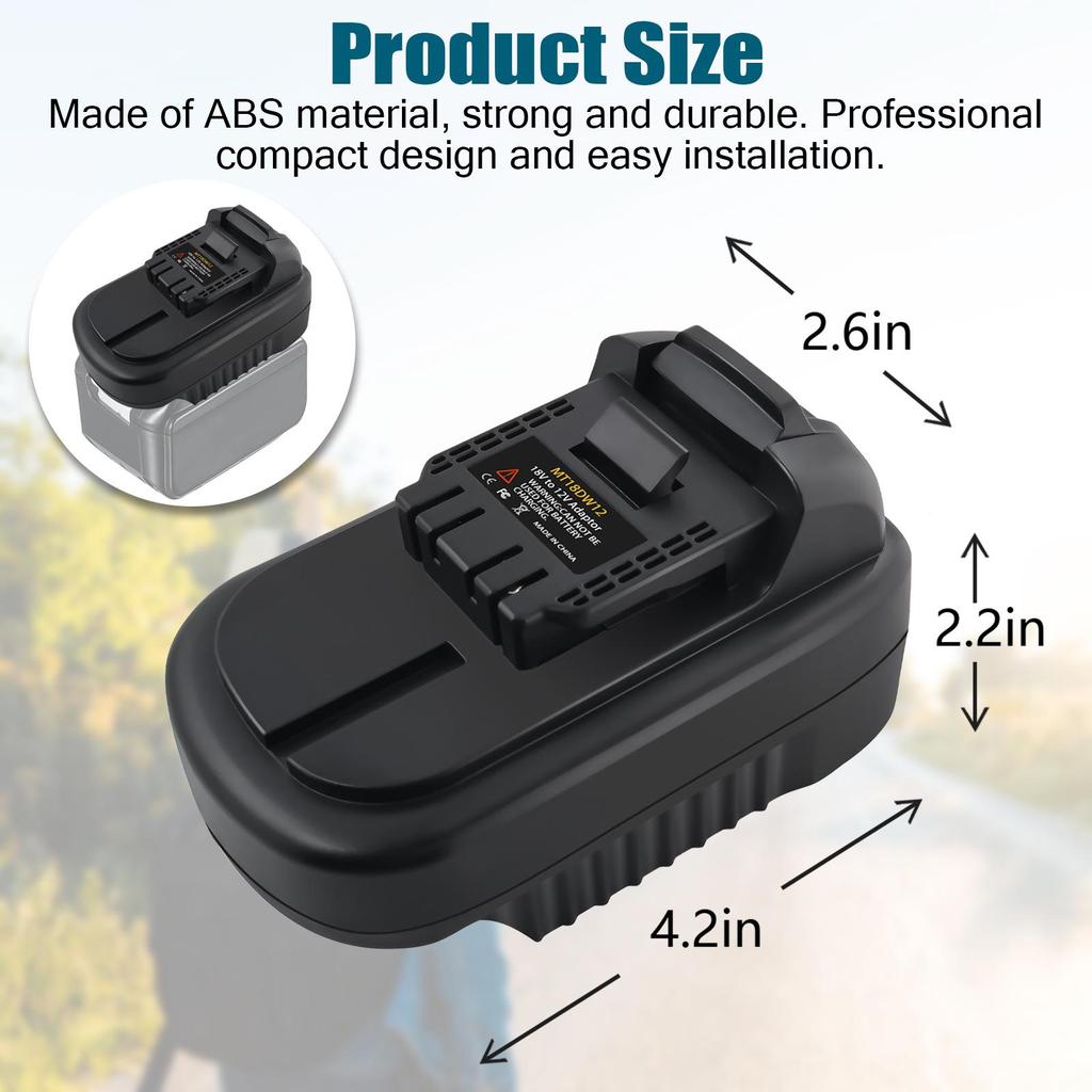 Battery Adapter for DW18DL12 MT18DL12 Lithium-ion Models