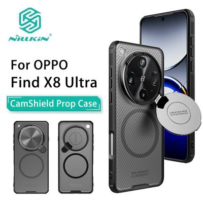 For OPPO Find X8 Ultra Phone Case Nillkin CamShield Prop Magnetic Clear Version Hard PC+TPU Shell Shockproof Back Cover For One Plus 13