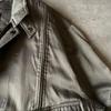 Used Vintage Blouson Jacket Glossy Short Length L American Casual Military Biker