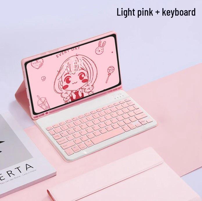 Bluetooth Touch Keyboard for Samsung Tab S9/S10/S7 FE Plus 12.4-inch & S6 Lite Protective Case