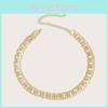Flexible Gold Metal Waist Chain For Women With Irregular Double Shape Ellipse
