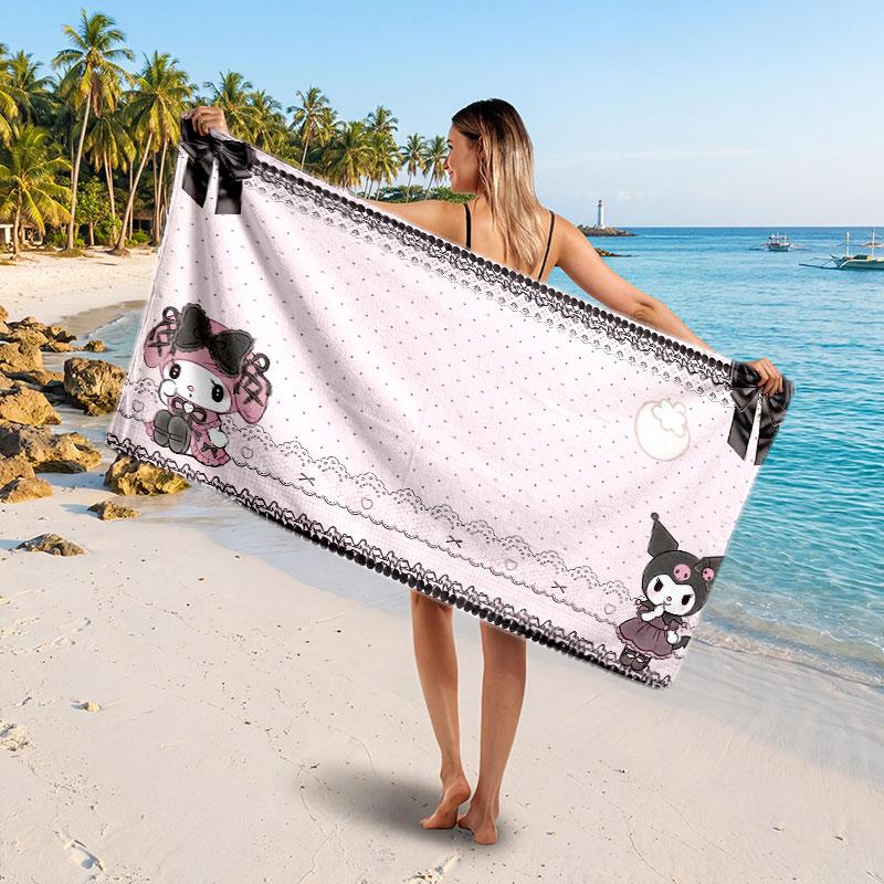 Large Beach TowelMy Melody Soft Absorbent Towel Beach Bath Home Use