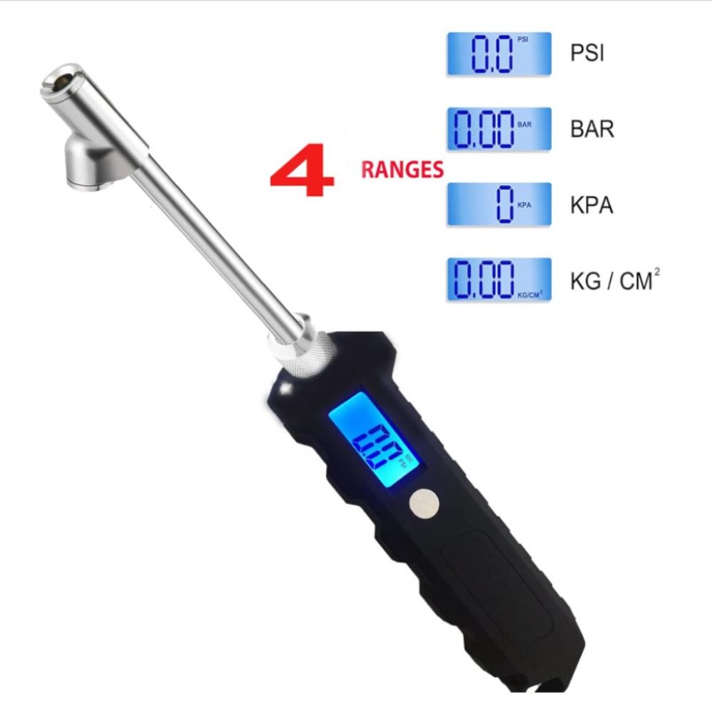 LCD Display Truck Tire Pressure Gauge Stainless Steel Air Gauge Vehicle Tester  For Drivers
