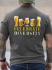 Unisex Celebrate Diversity Beer Cotton Crew Neck Tshirt