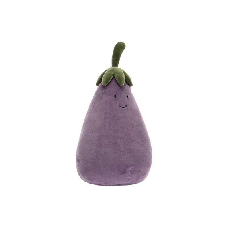 

JELLYCAT Fun Food Lively Eggplant Large Doll Plush Doll 40cm Tall Box Not Included баклажановый