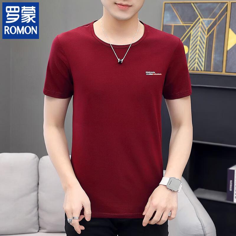 ROMON Men's Slim Fit Short Sleeve Round Neck T-Shirt