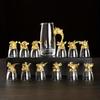 Antieke Chinese Zodiac Drinkware Set - Recyclebare Glazen Wijnpot & 12 Shotglazen Perfect Cadeau
