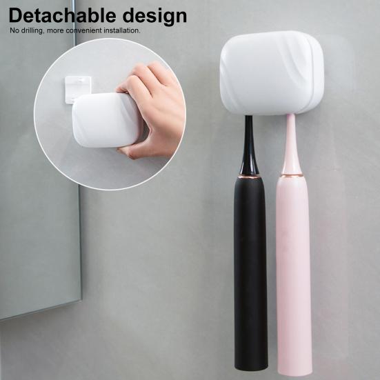 Toothbrush Holder UV Sanitizer Punch-free Wall-mounted Anti-slip USB Rechargeable Travel Home Toothbrush Cleaner Case for All Electric And Manual