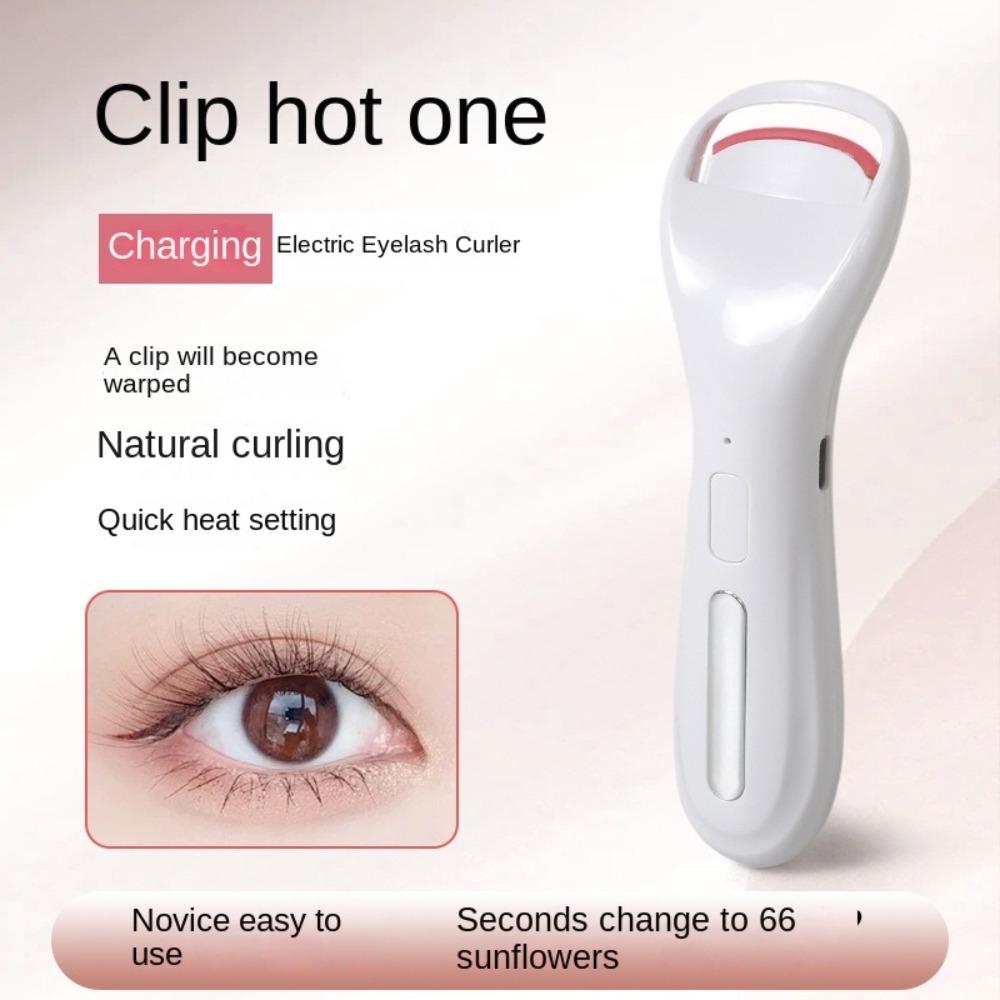 

with 3 Temperature Electric Eyelash Curler Fast Heating Eyelash Clip Beauty Tool рожевий