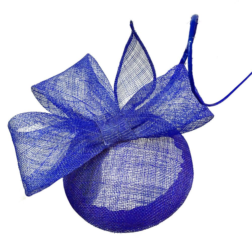 

First-Hand European And American Retro Bridal Hemp Top Hat British Hair Accessories Jockey Club Reception Headdress синий