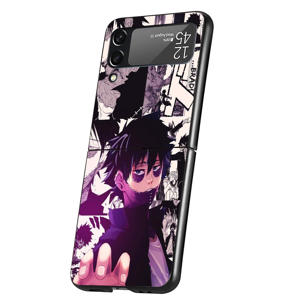 My Hero Dabi Bnha Case Phone Cover for Samsung Galaxy Z Flip 6 5 4 3 5G ZFlip6 ZFlip5 ZFlip4 ZFlip3 Black Hard Trend Fundas