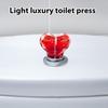 Botão de Descarga para Vaso Sanitário em Formato de Coração Ferramenta de Pressão em Formato de Coração Para Substituição de Descarga Vaso Sanitário Reutilizável Botão de Pressão Substituição de Descarga Para